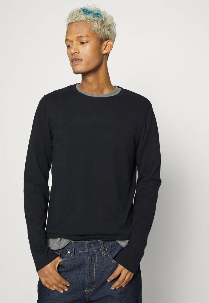 Jack & Jones JJEMAX CREW NECK - Jumper - Navy Blazer/twisted With Black 1 Jack & Jones JJEMAX CREW NECK - Jumper - Navy Blazer/twisted With Black