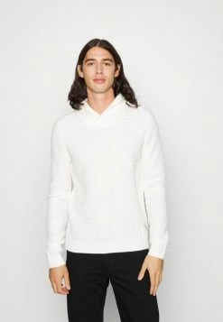 Jack & Jones JJENICK SHAWL NECK - Jumper - Cloud Dancer